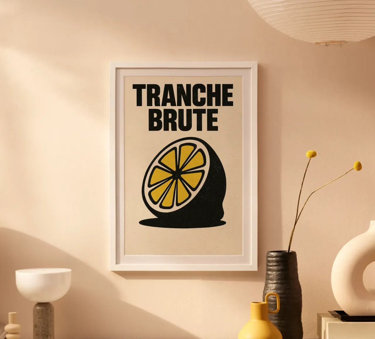Tranche Brute – Le citron poster con telaio in plastica da Pop and Fruits - Affiches & posters