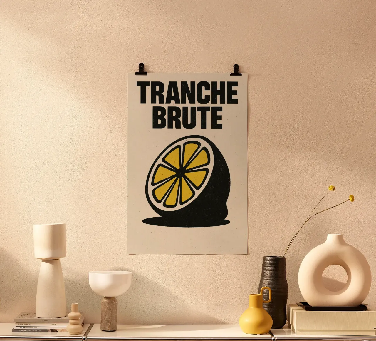 Tranche Brute – Le citron poster con telaio in plastica da Pop and Fruits - Affiches & posters