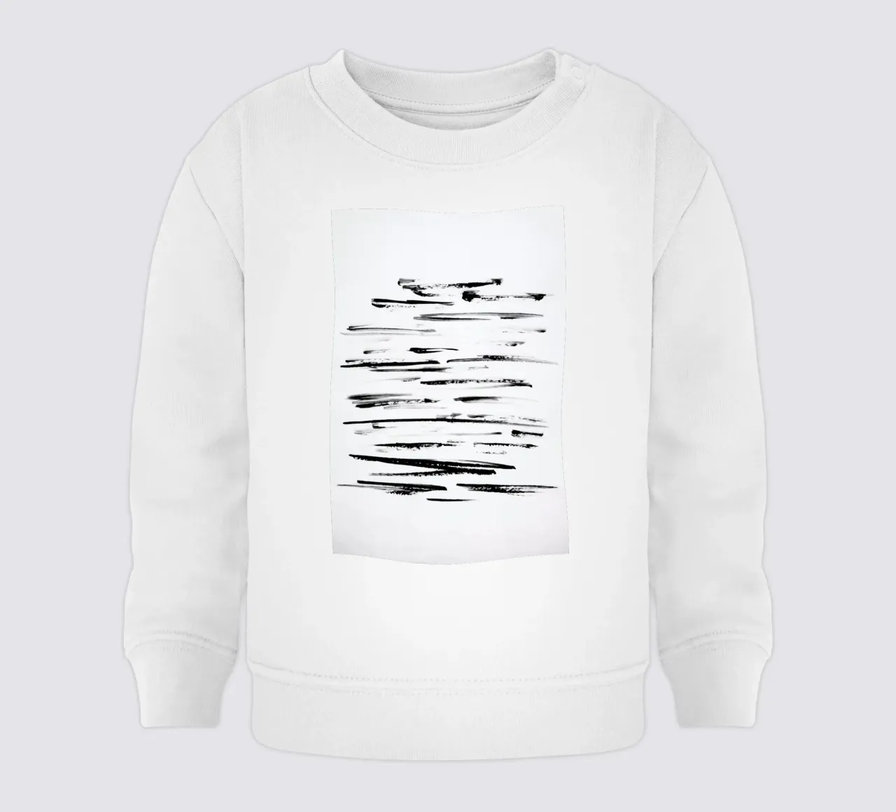 Black Minimalist brush Lines felpa neonato da Babett Schultze