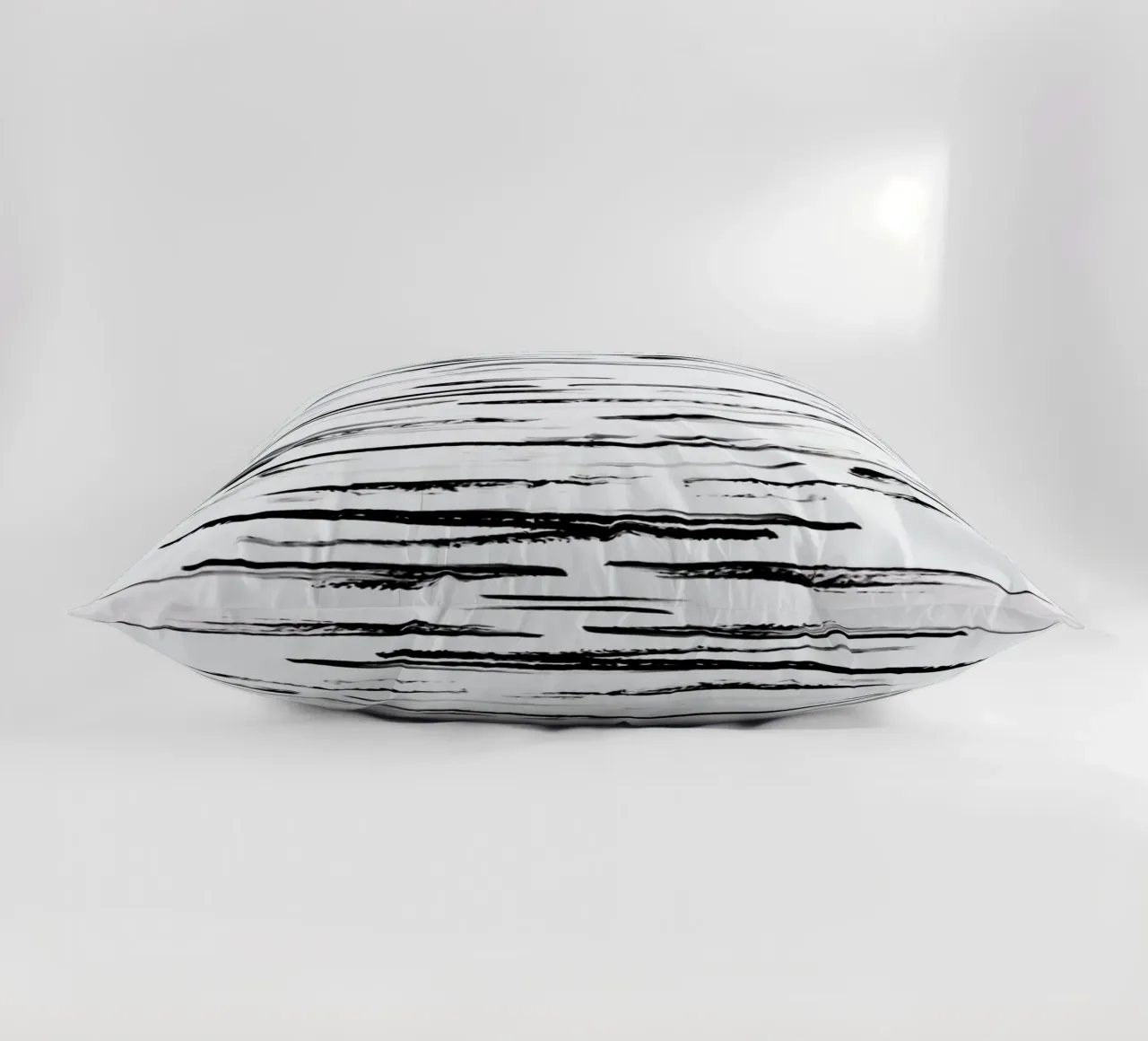 Black Minimalist brush Lines cuscino da Babett Schultze