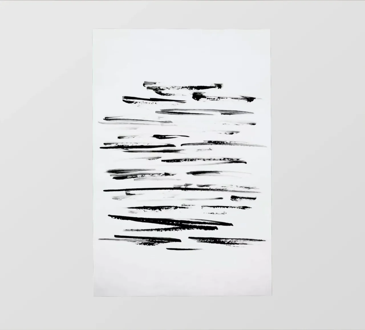 Black Minimalist brush Lines pellicola backlit da Babett Schultze
