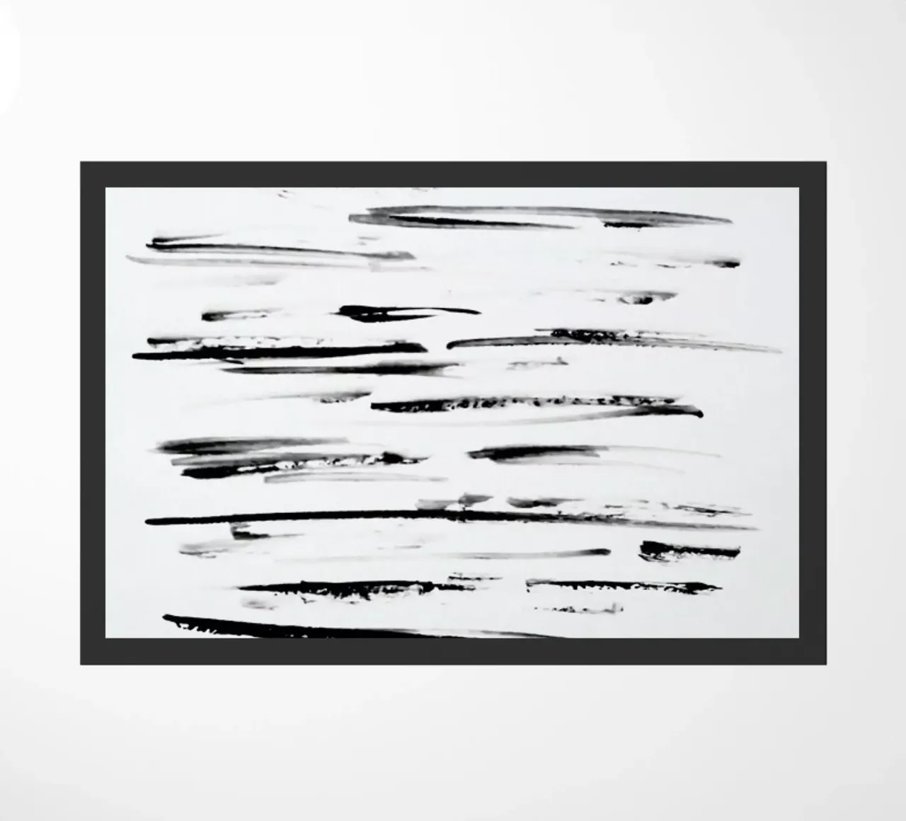 Black Minimalist brush Lines zerbino da Babett Schultze