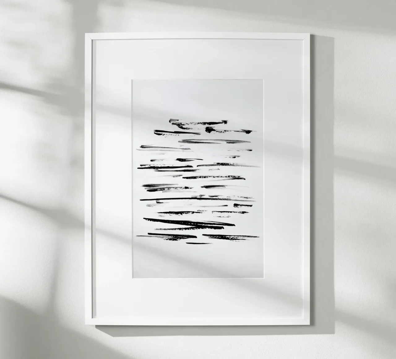 Black Minimalist brush Lines carta hahnemühle da Babett Schultze