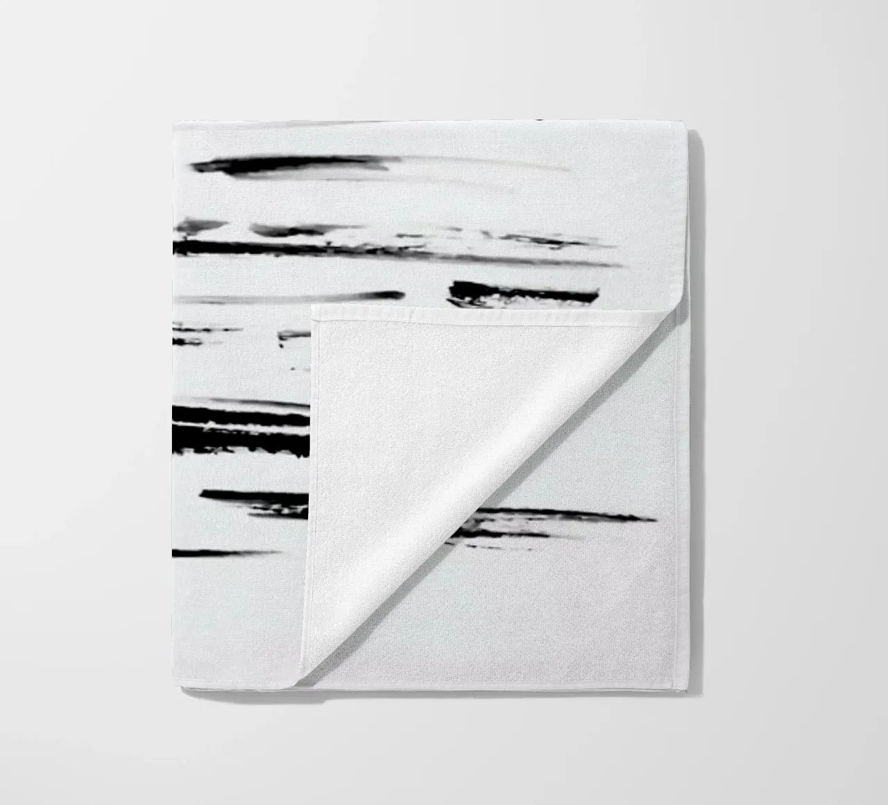 Black Minimalist brush Lines telo mare da Babett Schultze