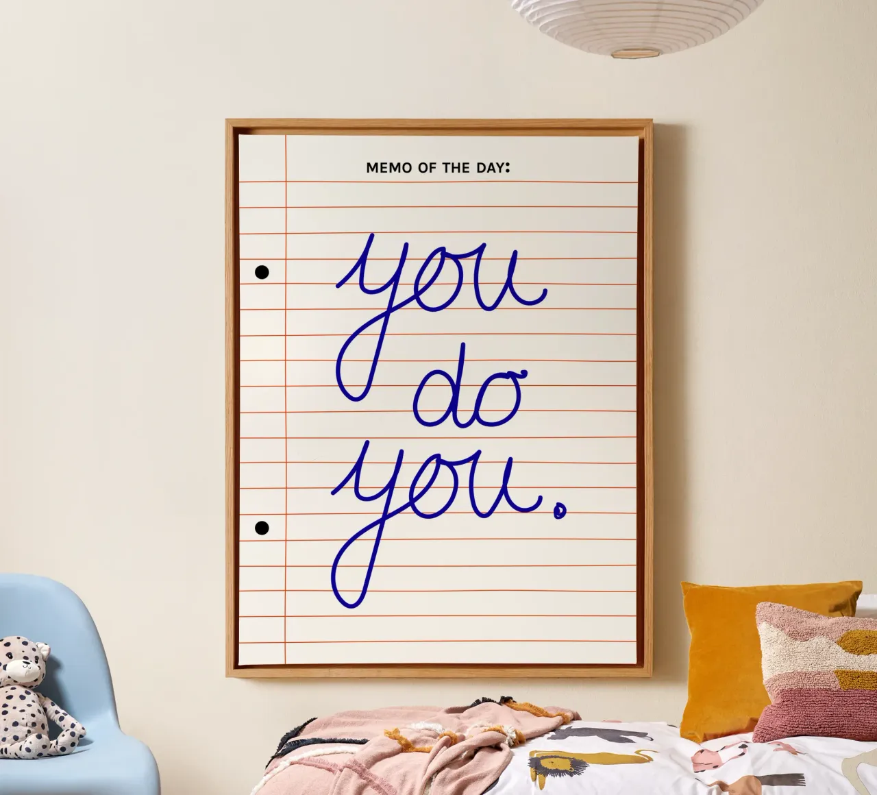 Memo of the Day: You Do You – Motivational Poster Leinwand mit Schattenfugenrahmen von Spunk