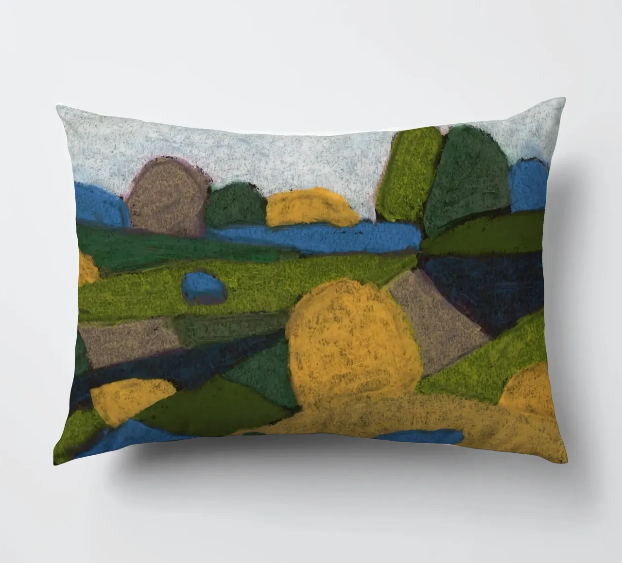 Endless Summer Fields decorative cushion by Alisa Galitsyna