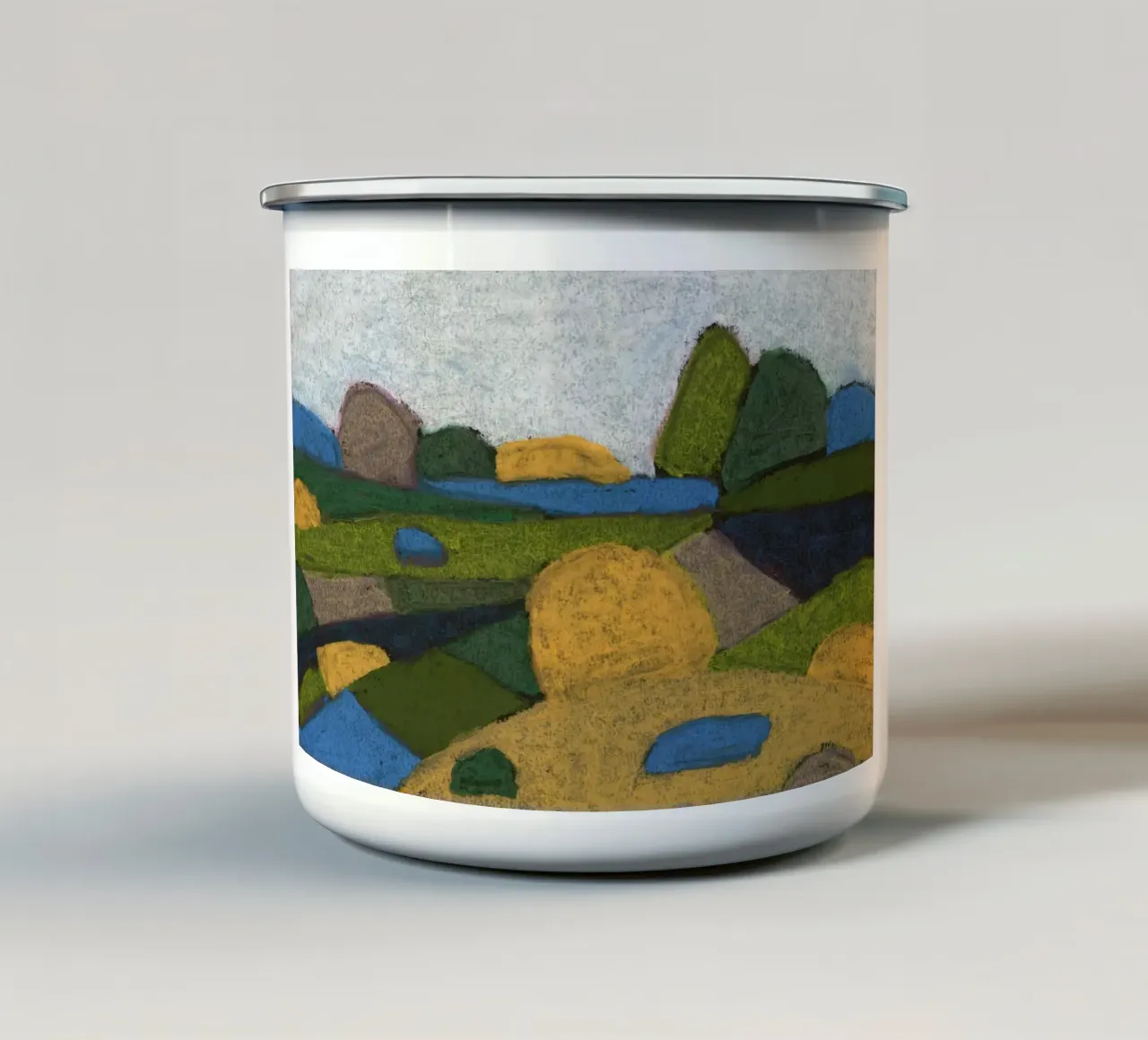 Endless Summer Fields enamel mug by Alisa Galitsyna