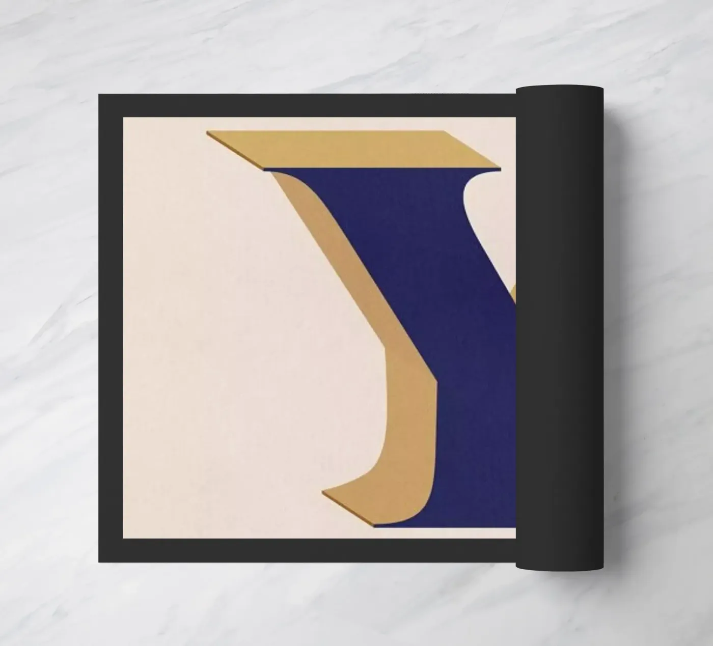 Blue Y deurmat van daylight design studio