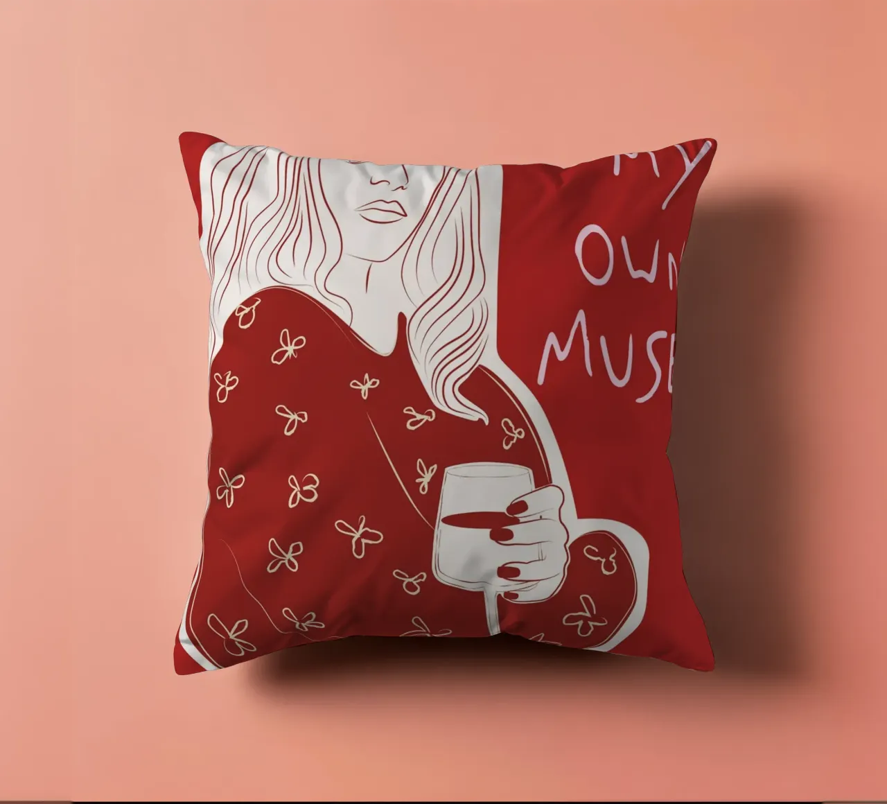I Am My Own Muse cuscino da Retro Love