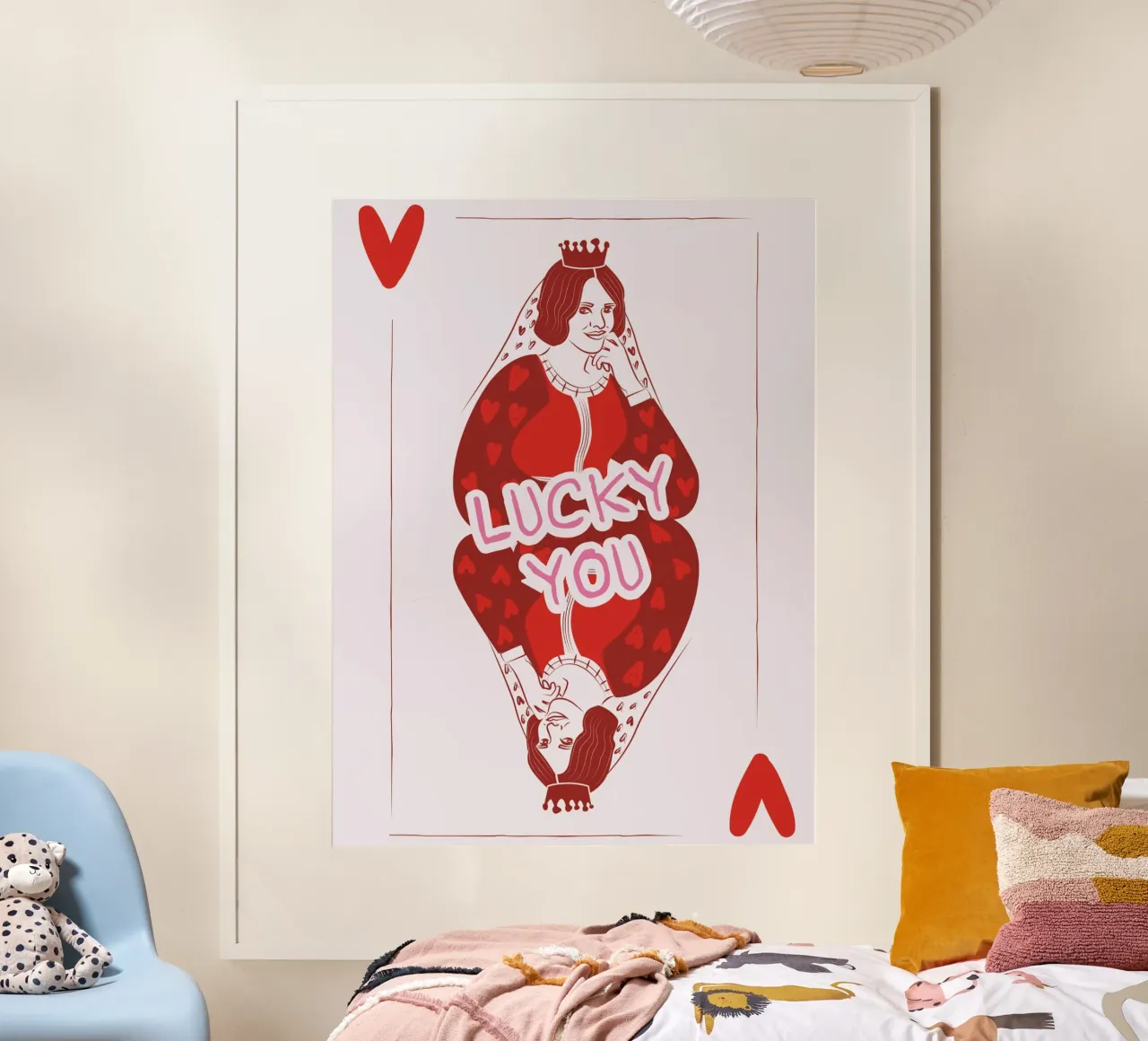 Lucky You poster con telaio in alluminio da Retro Love