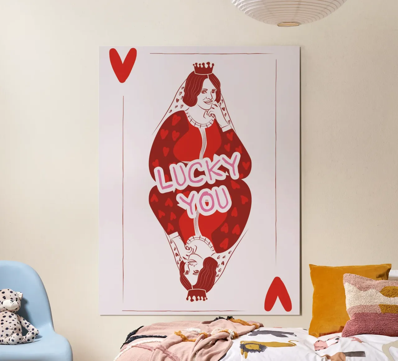 Lucky You poster con telaio in alluminio da Retro Love