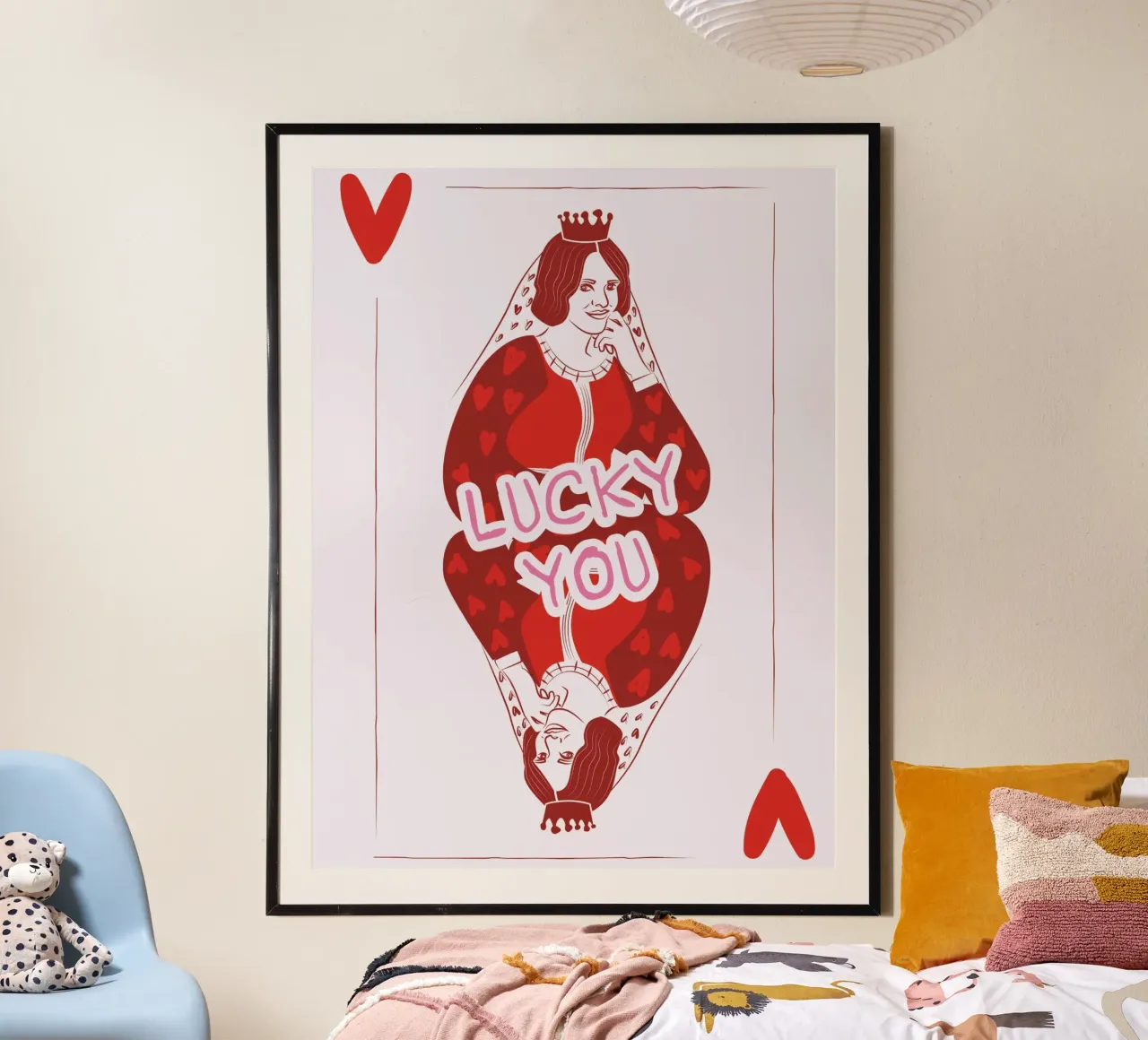 Lucky You poster con telaio in alluminio da Retro Love