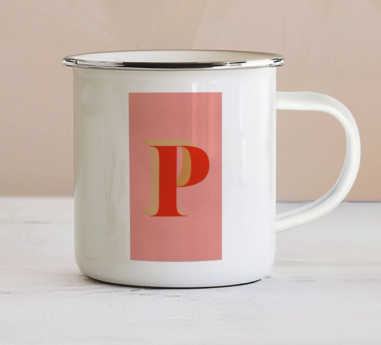 Red P tazza in smalto da daylight design studio
