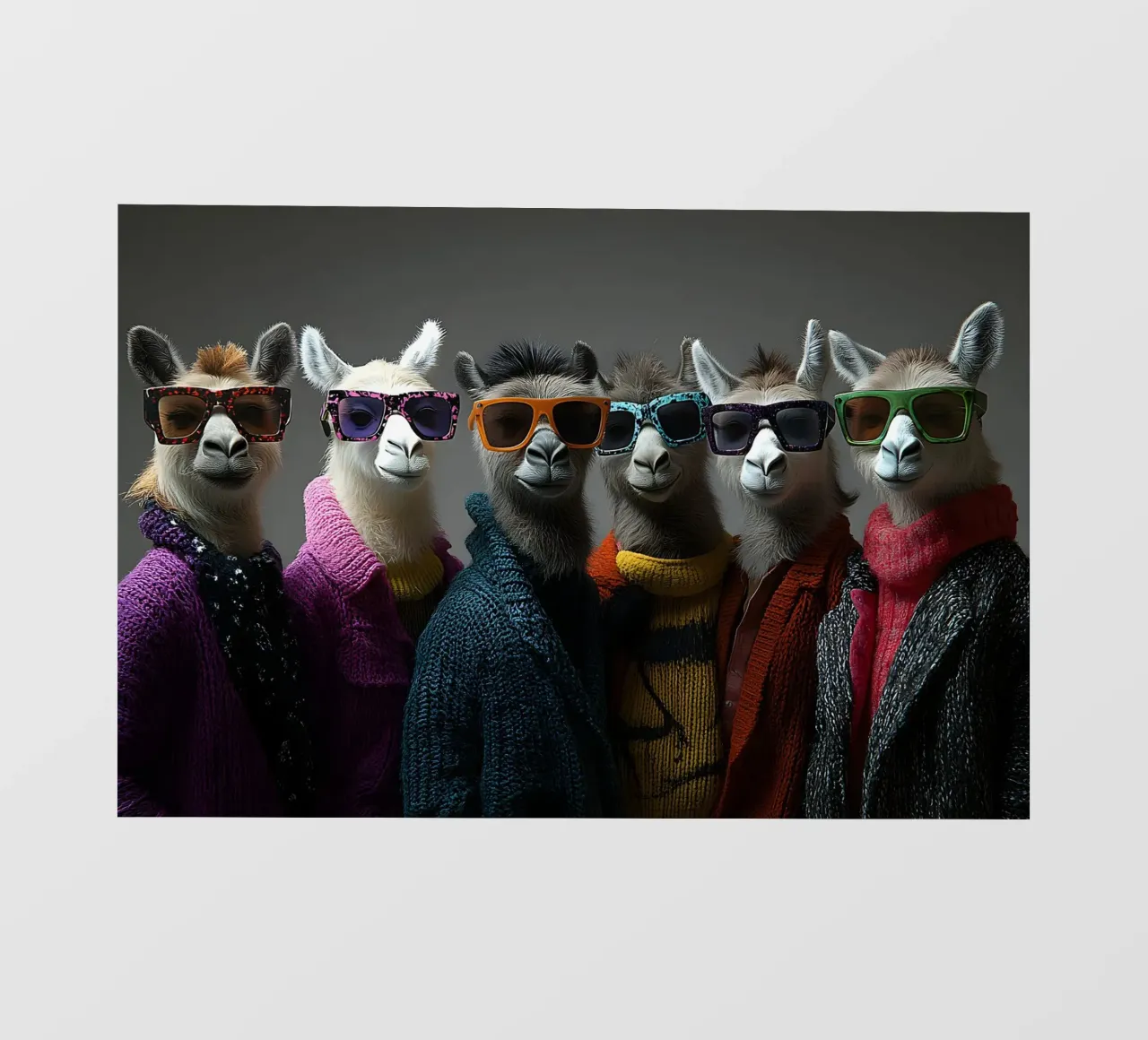 Alpakas die cool bleiben Fototapete von M-Ulrich-Digital Art