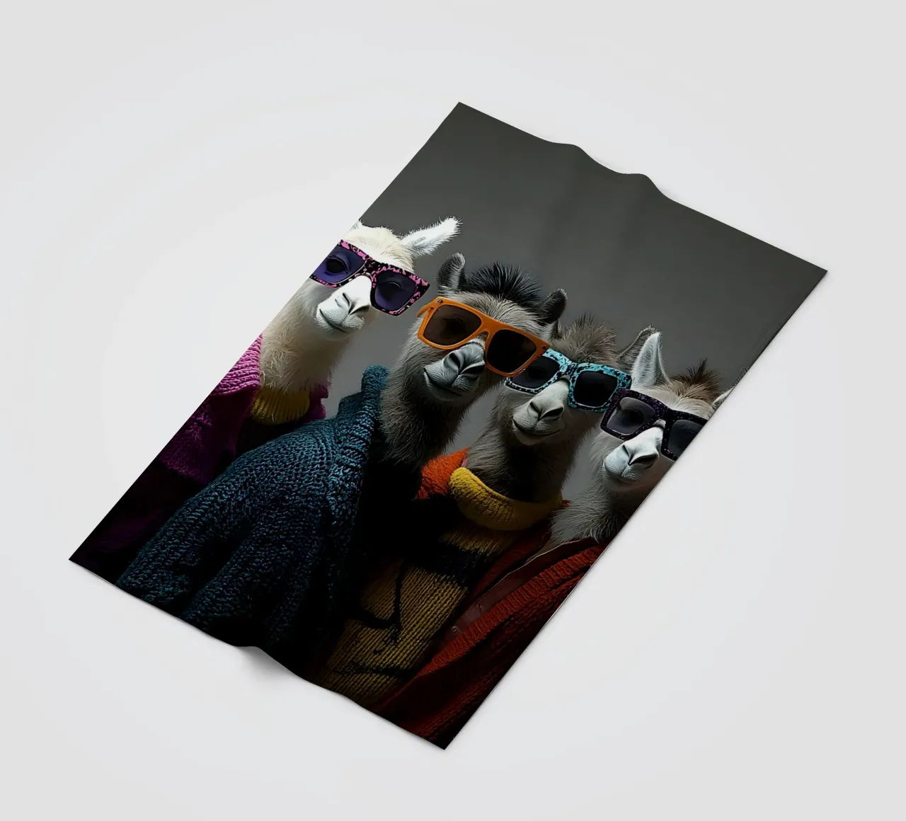 Alpacas that stay cool fleece blanket by M-Ulrich-Digital Art
