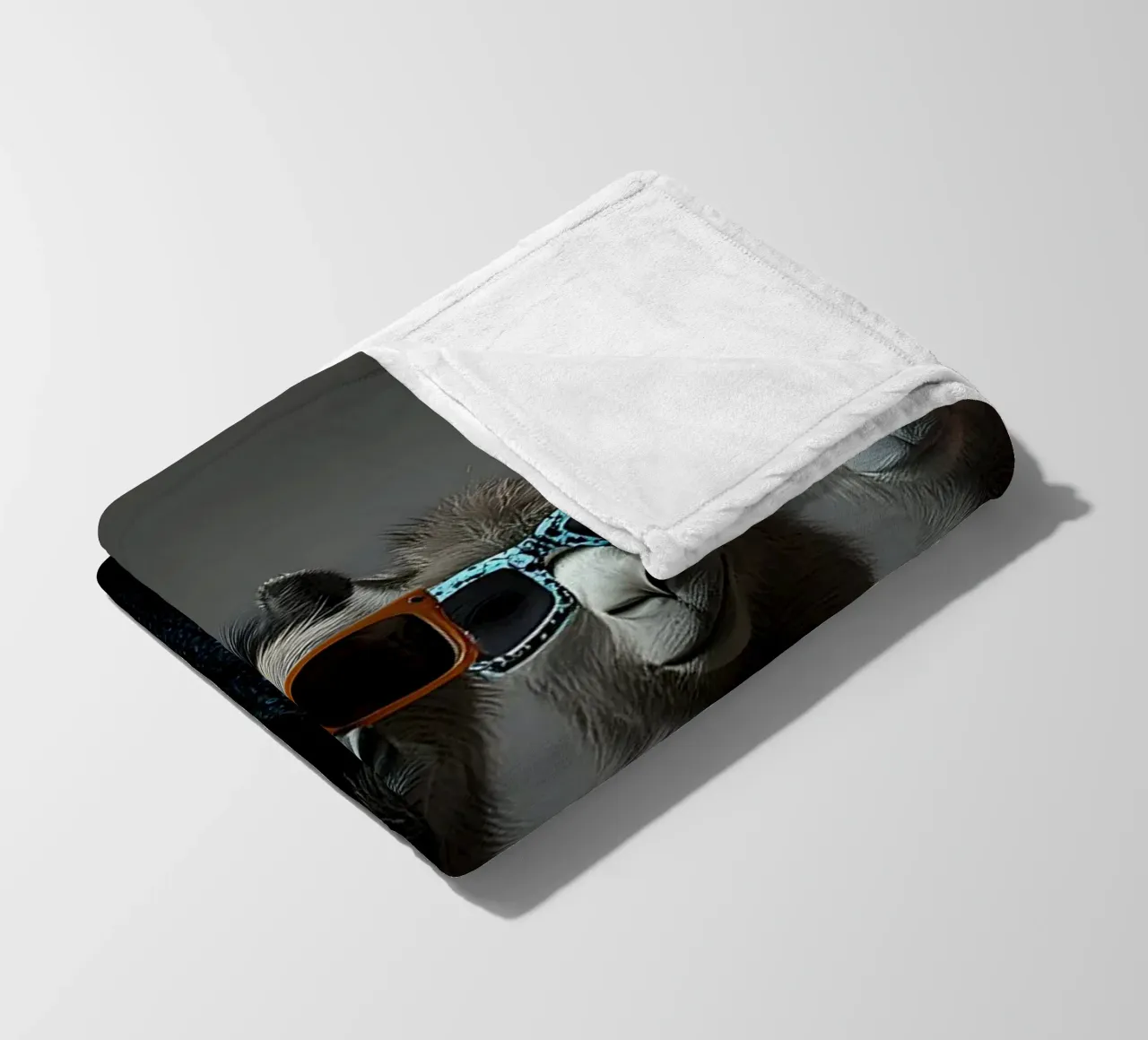 Alpacas that stay cool fleece blanket by M-Ulrich-Digital Art