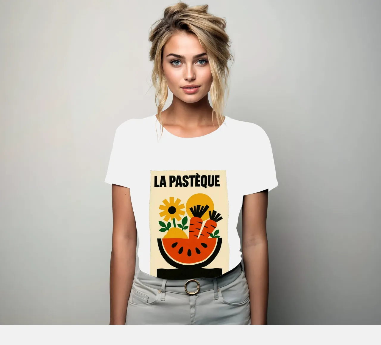 La Pastèque - Graphic explosion women's fitted t-shirt by Pop and Fruits - Affiches & posters
