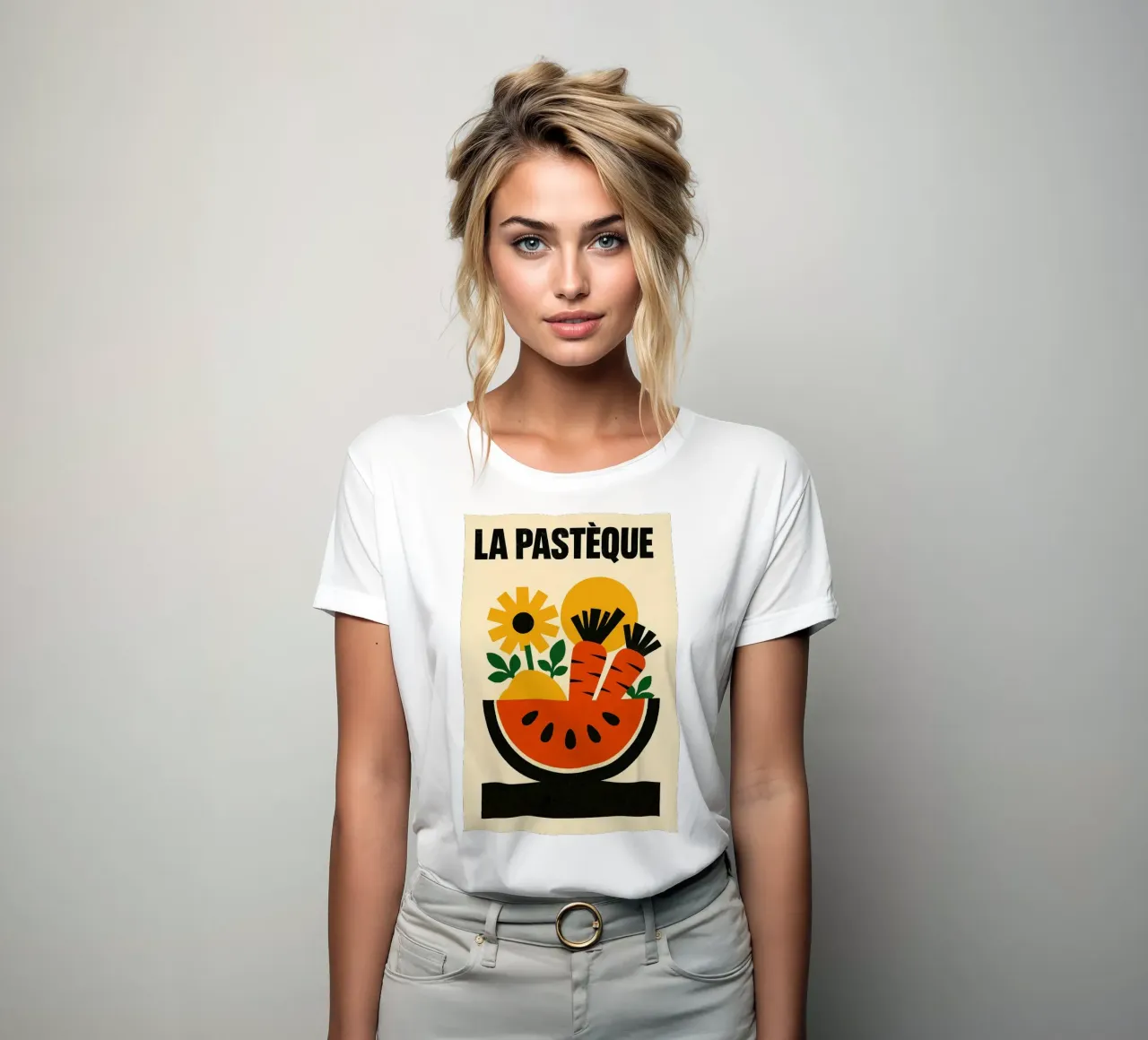 La Pastèque - Graphic explosion women's fitted t-shirt by Pop and Fruits - Affiches & posters
