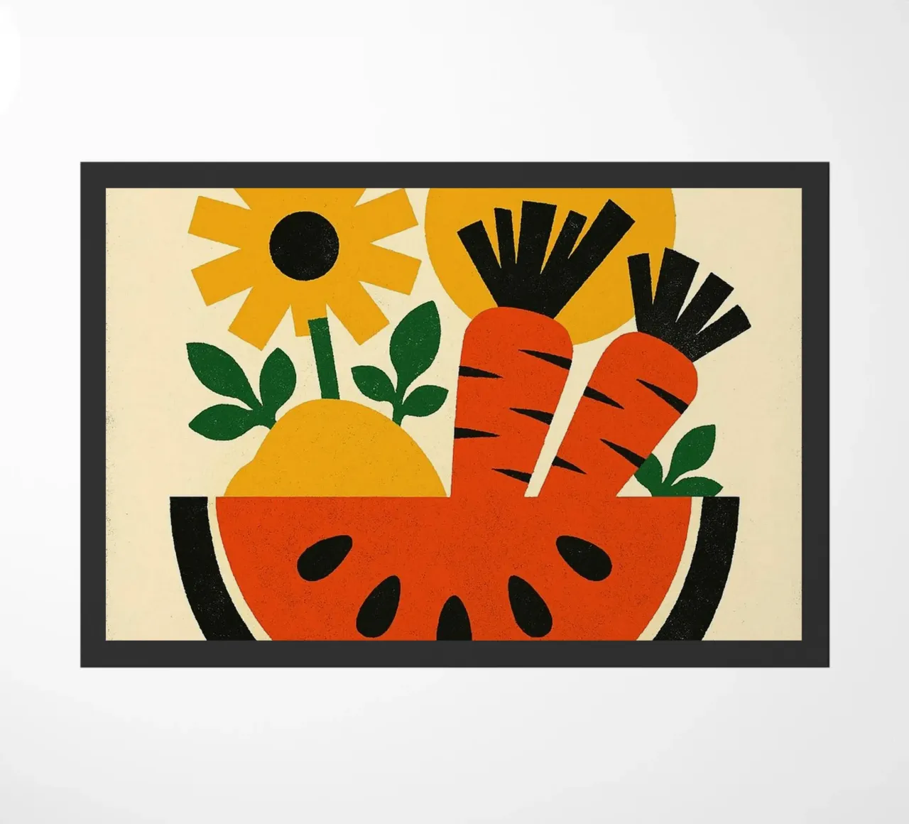 La Pastèque - Graphic explosion doormat by Pop and Fruits - Affiches & posters