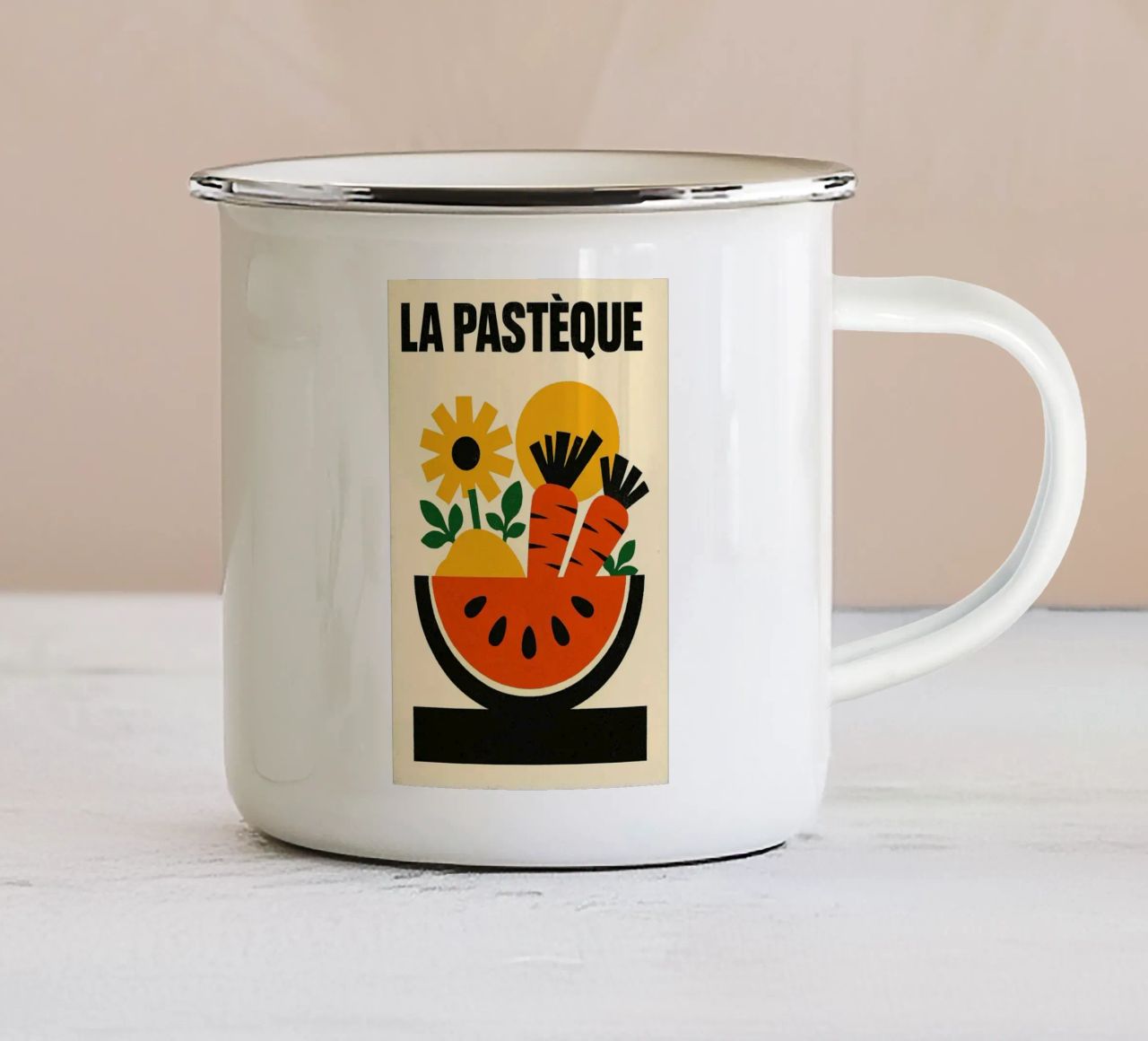 La Pastèque - Esplosione grafica tazza in smalto da Pop and Fruits - Affiches & posters
