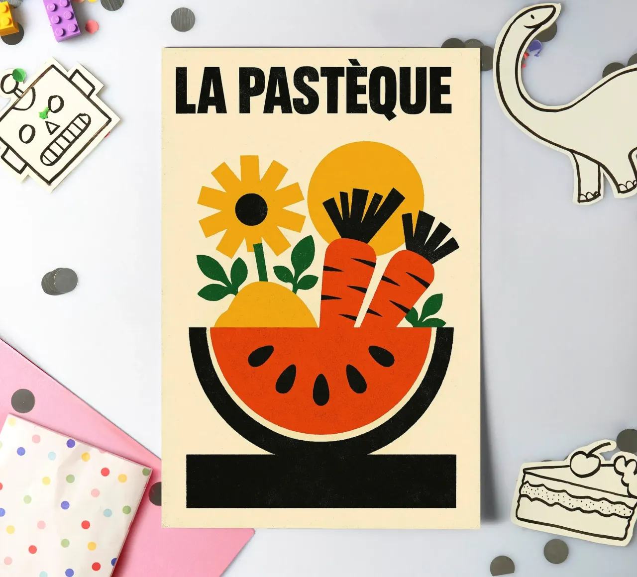 La Pastèque - Graphic explosion sticker sheet by Pop and Fruits - Affiches & posters