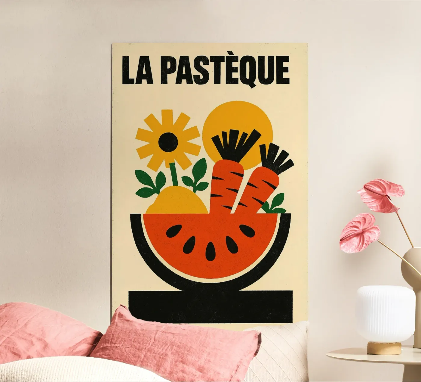 La Pastèque - Grafische explosie poster van Pop and Fruits - Affiches & posters