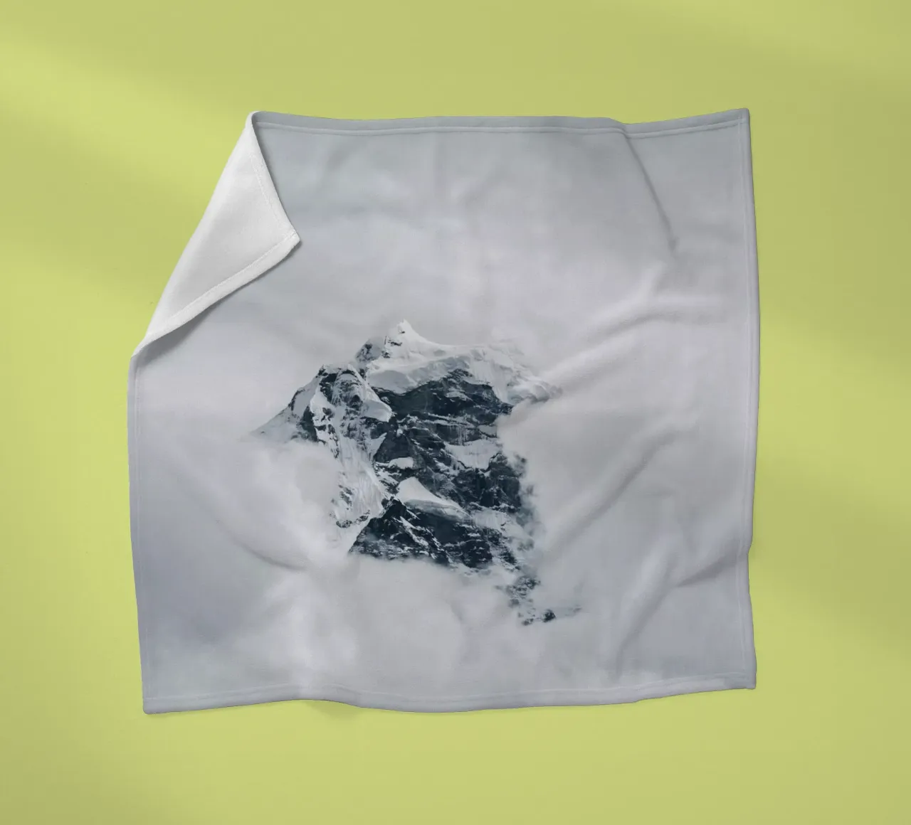 Mania Landscapes Raw 16 Kangtega (Nepal) fleece blanket by Mania Print Collection