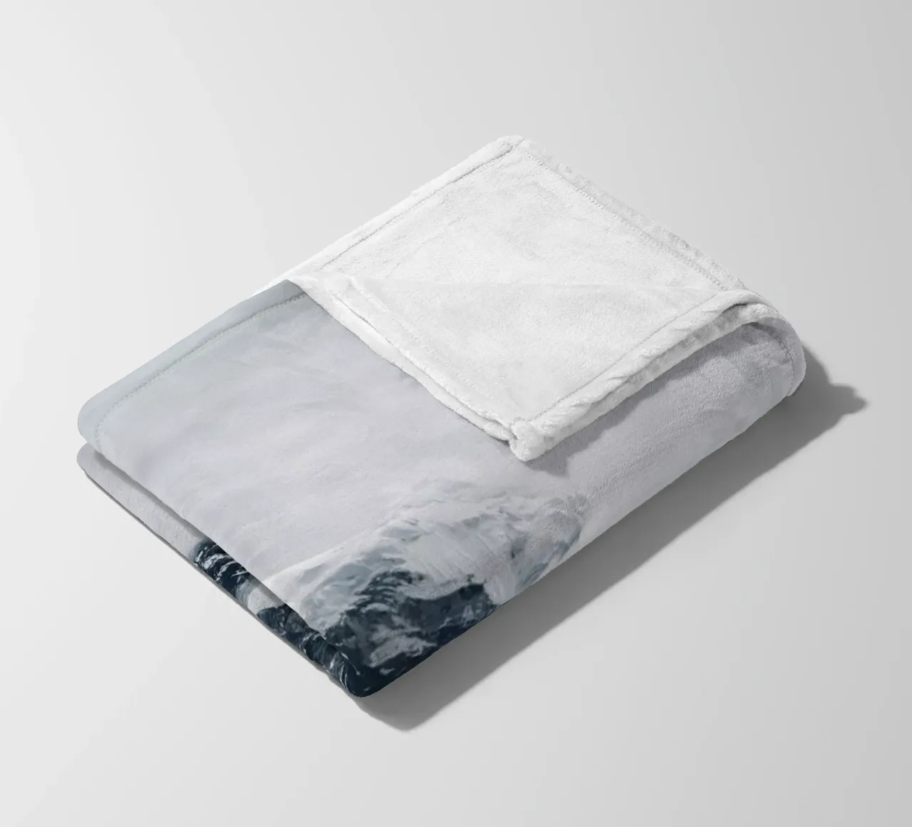 Mania Landscapes Raw 16 Kangtega (Nepal) fleece blanket by Mania Print Collection