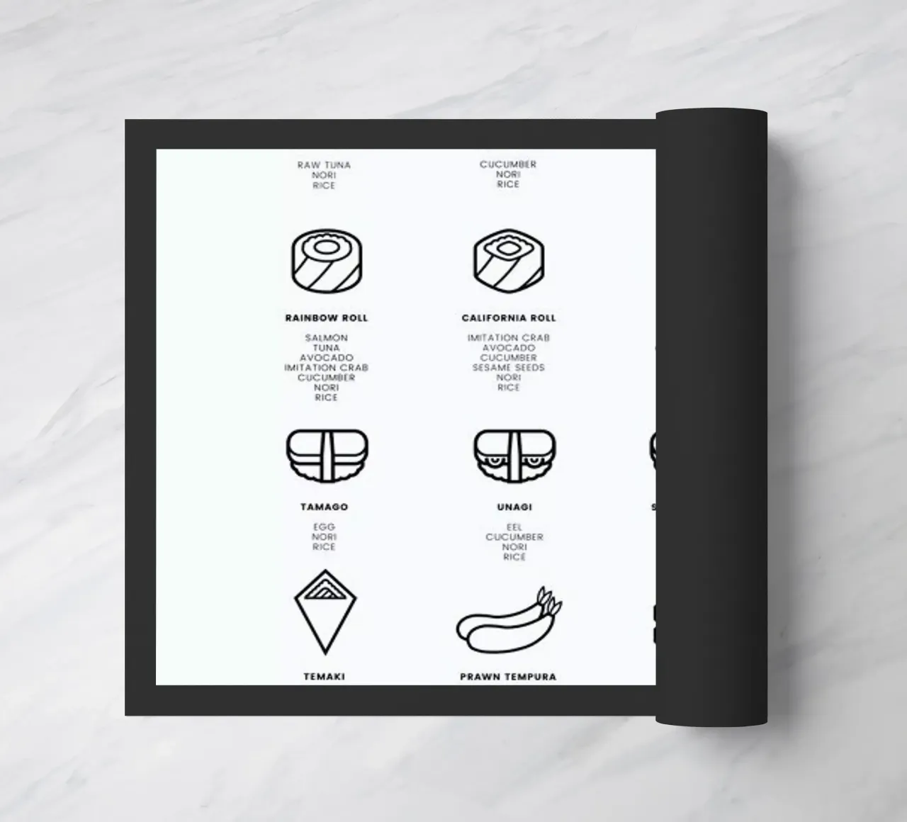 Sushi chart zerbino da daylight design studio