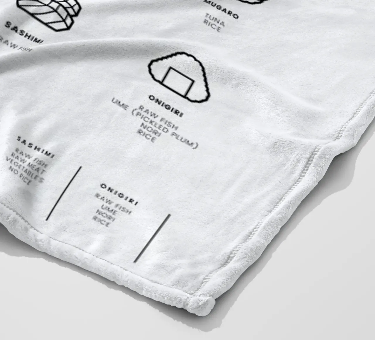 Sushi chart coperta in pile da daylight design studio