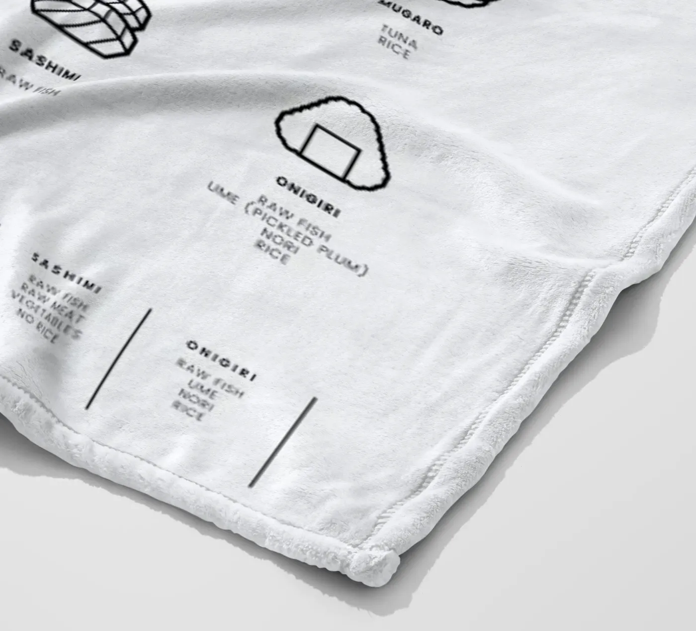 Sushi chart Fleecedecke von daylight design studio