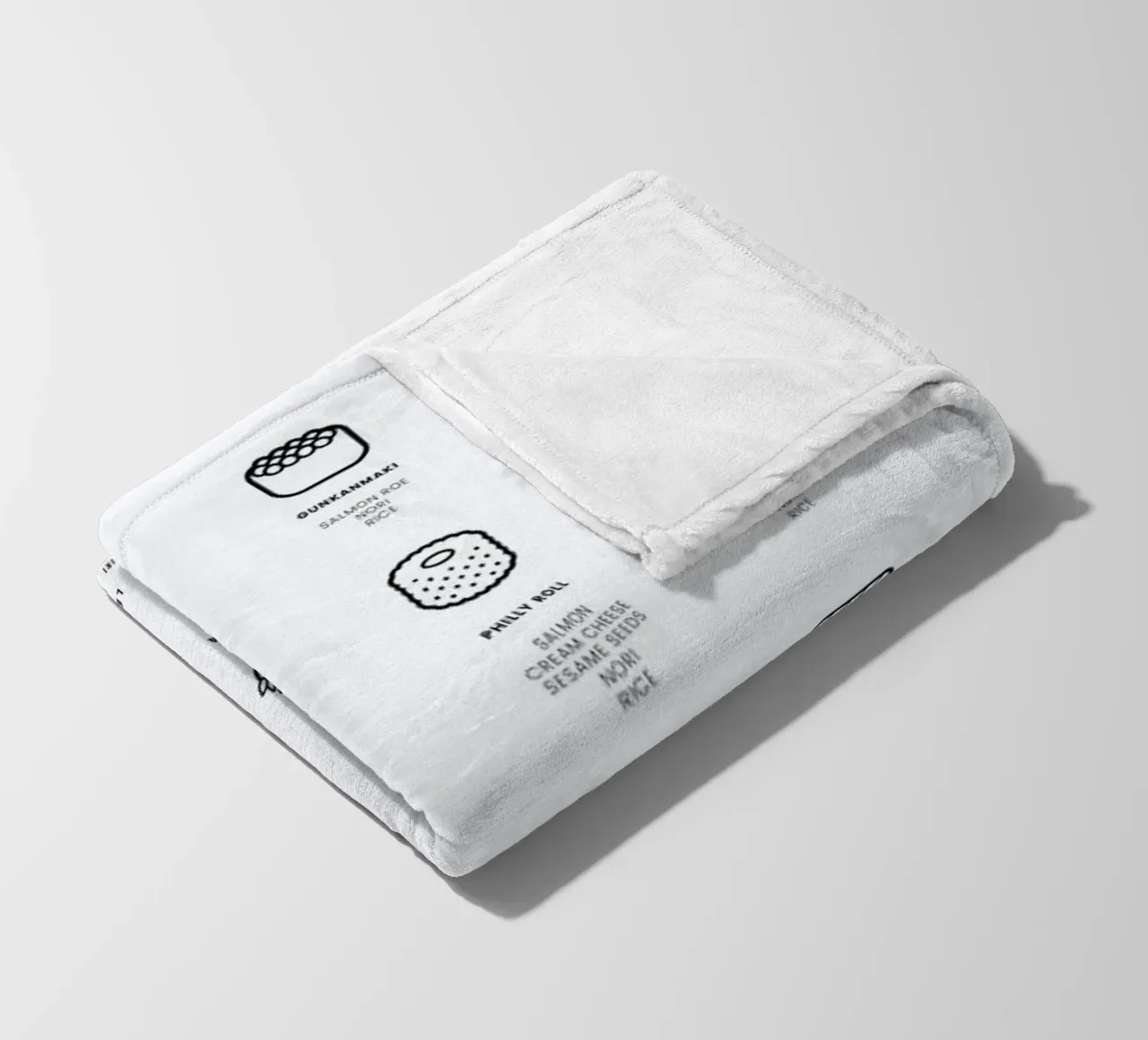 Sushi chart coperta in pile da daylight design studio