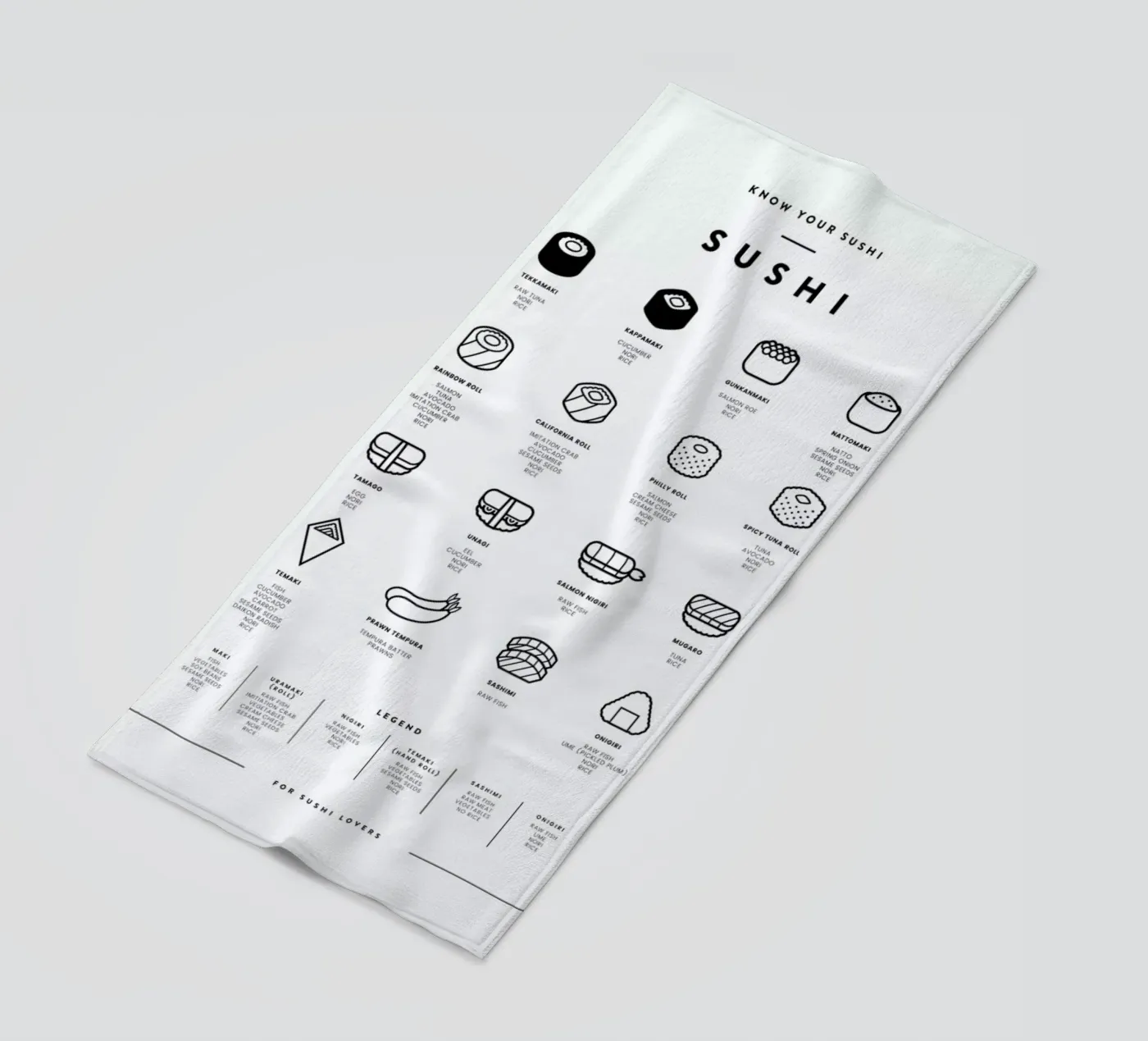 Sushi chart telo mare da daylight design studio