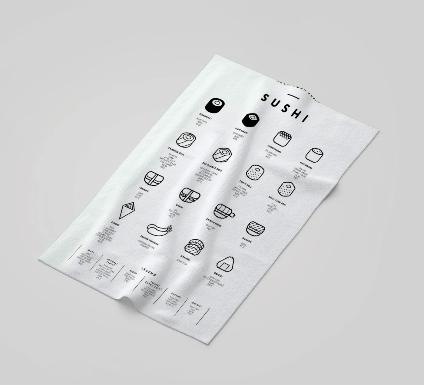 Sushi chart telo mare da daylight design studio