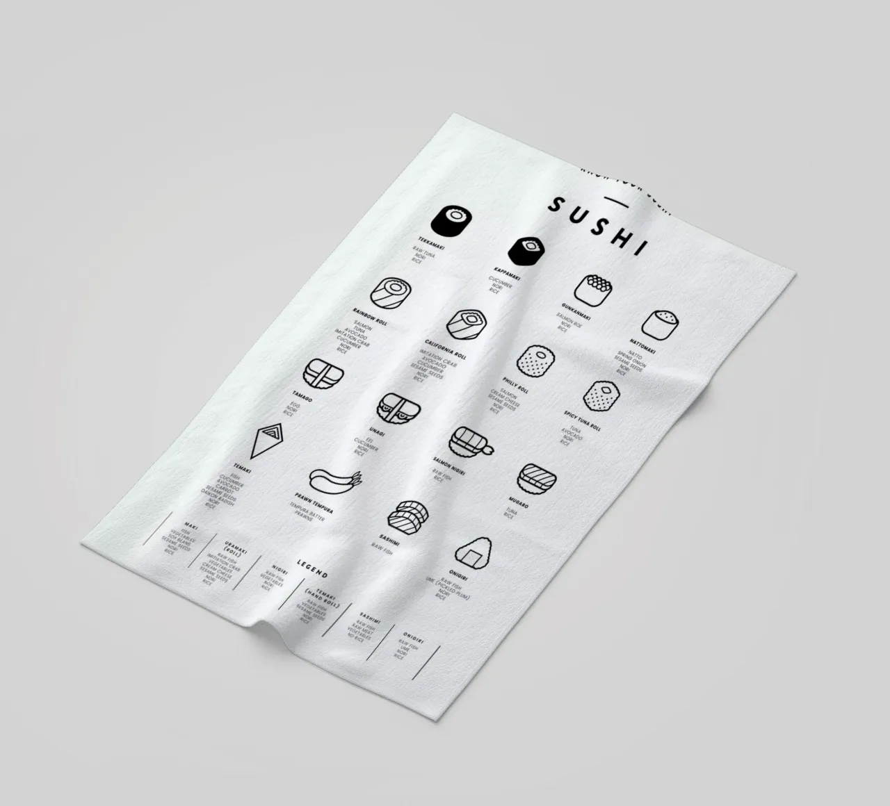 Sushi chart telo mare da daylight design studio