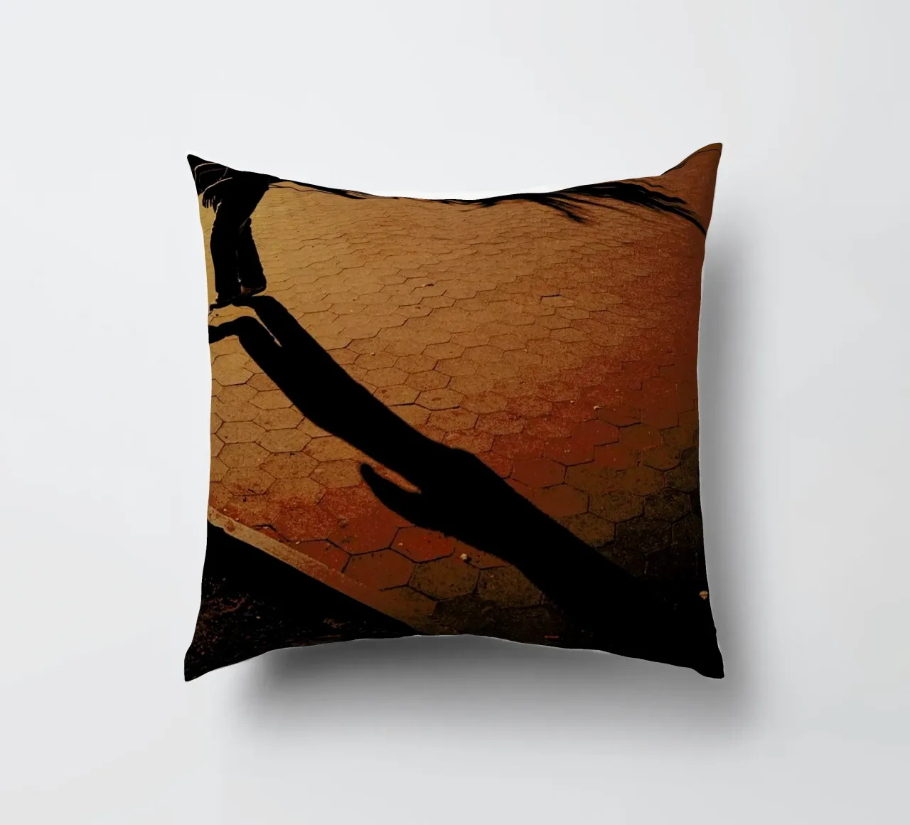 Orange decorative cushion by Philipp Reinhard
