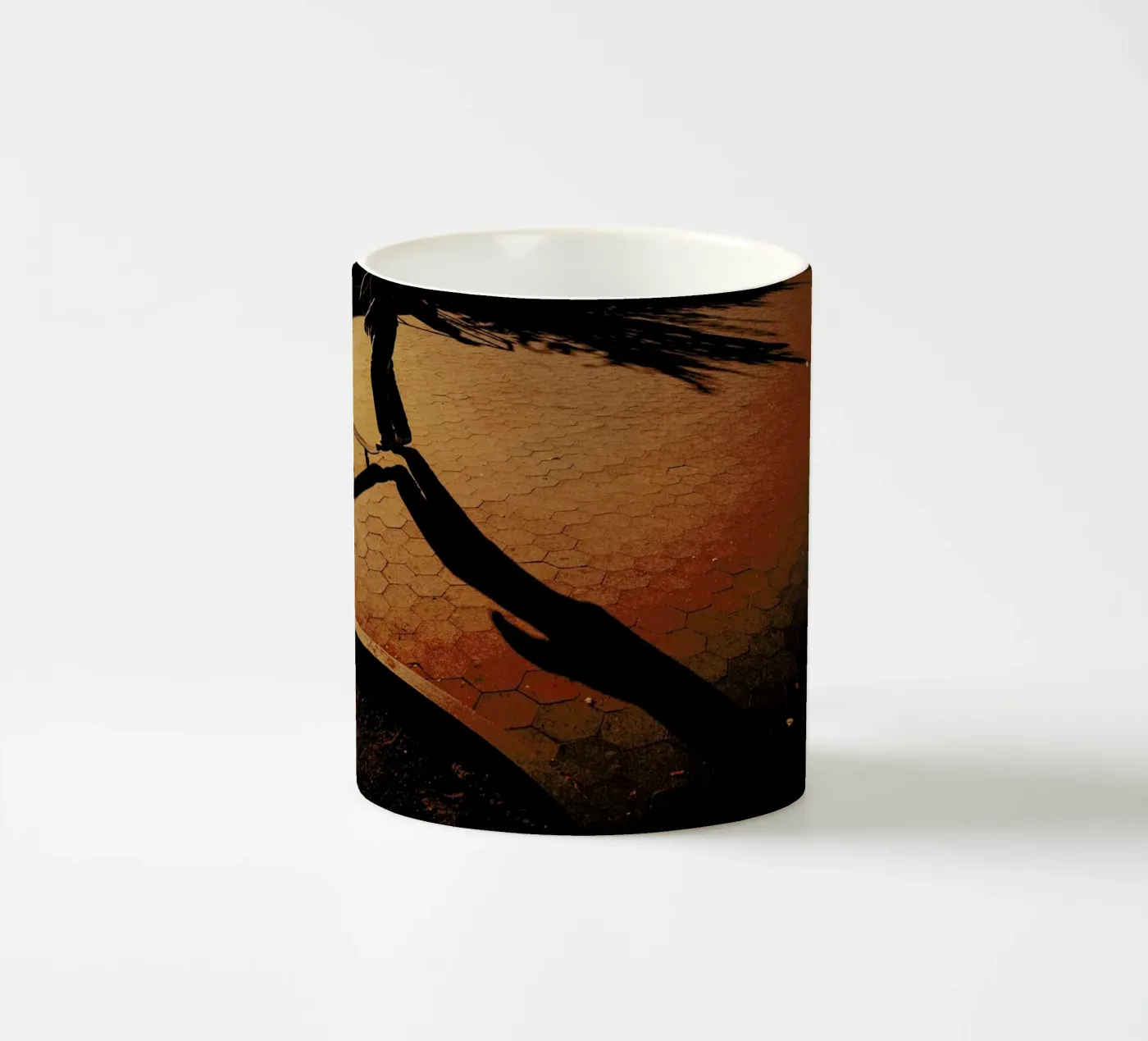 Orange ceramic mug by Philipp Reinhard