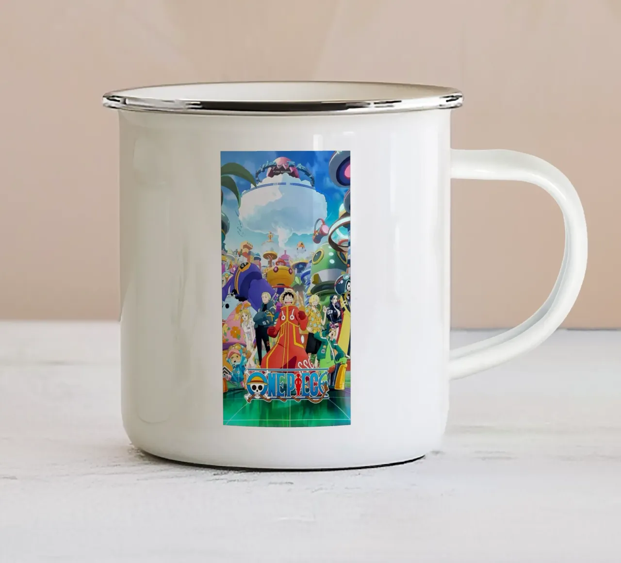 Arco delle teste d'uovo tazza in smalto da withandname
