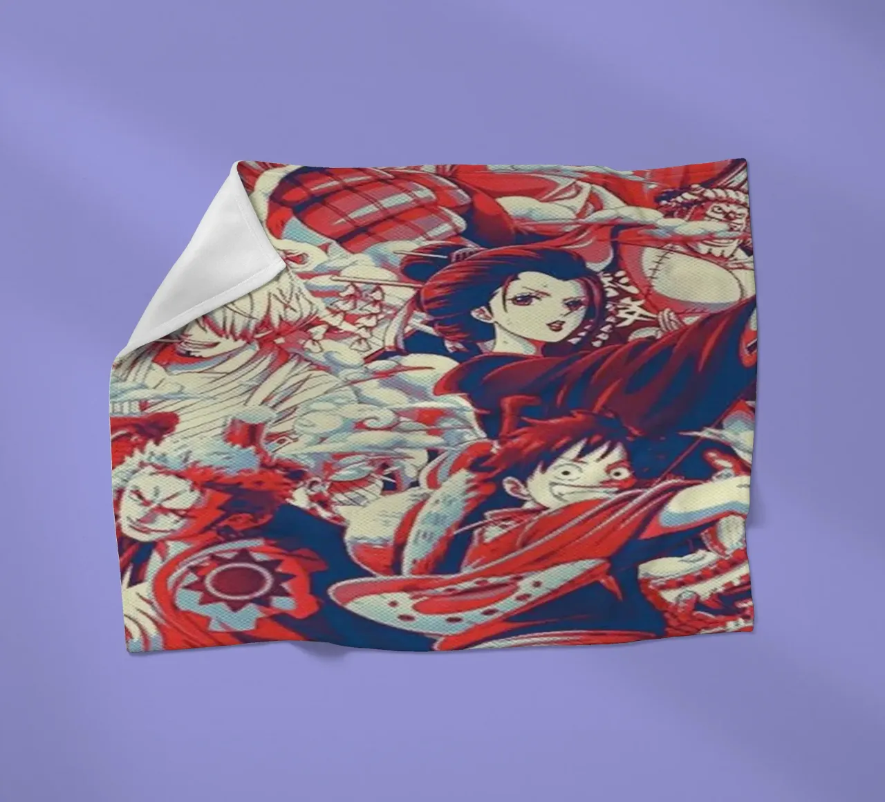Luffy With crews fleece blanket by withandname