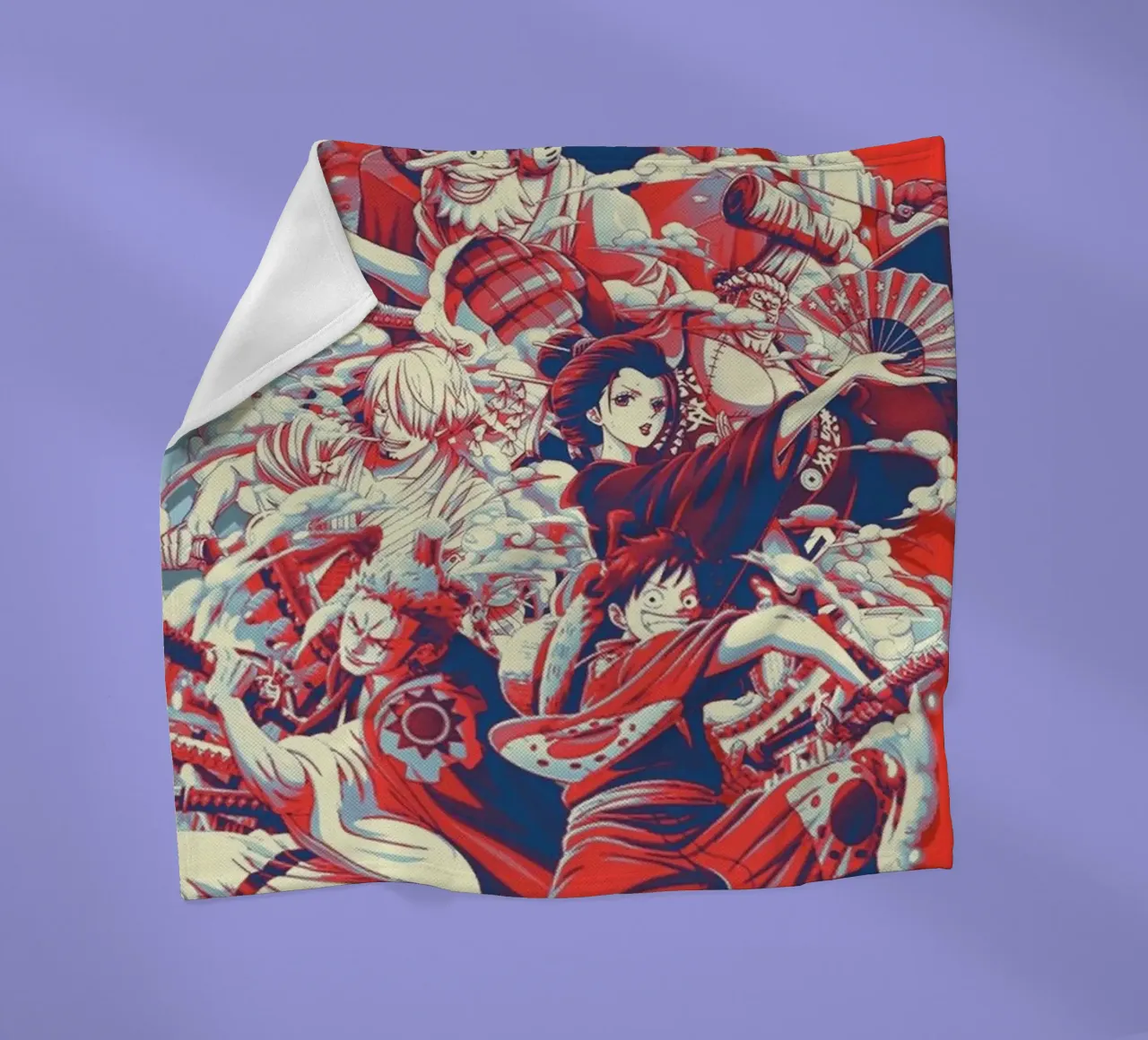 Luffy With crews fleece blanket by withandname
