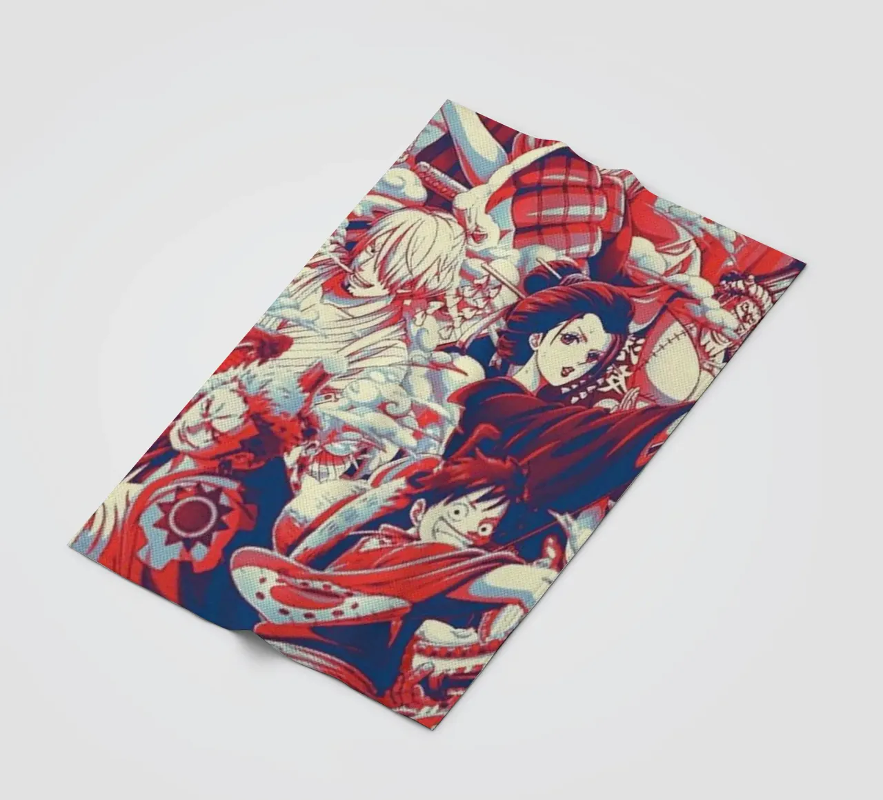 Luffy With crews fleece blanket by withandname
