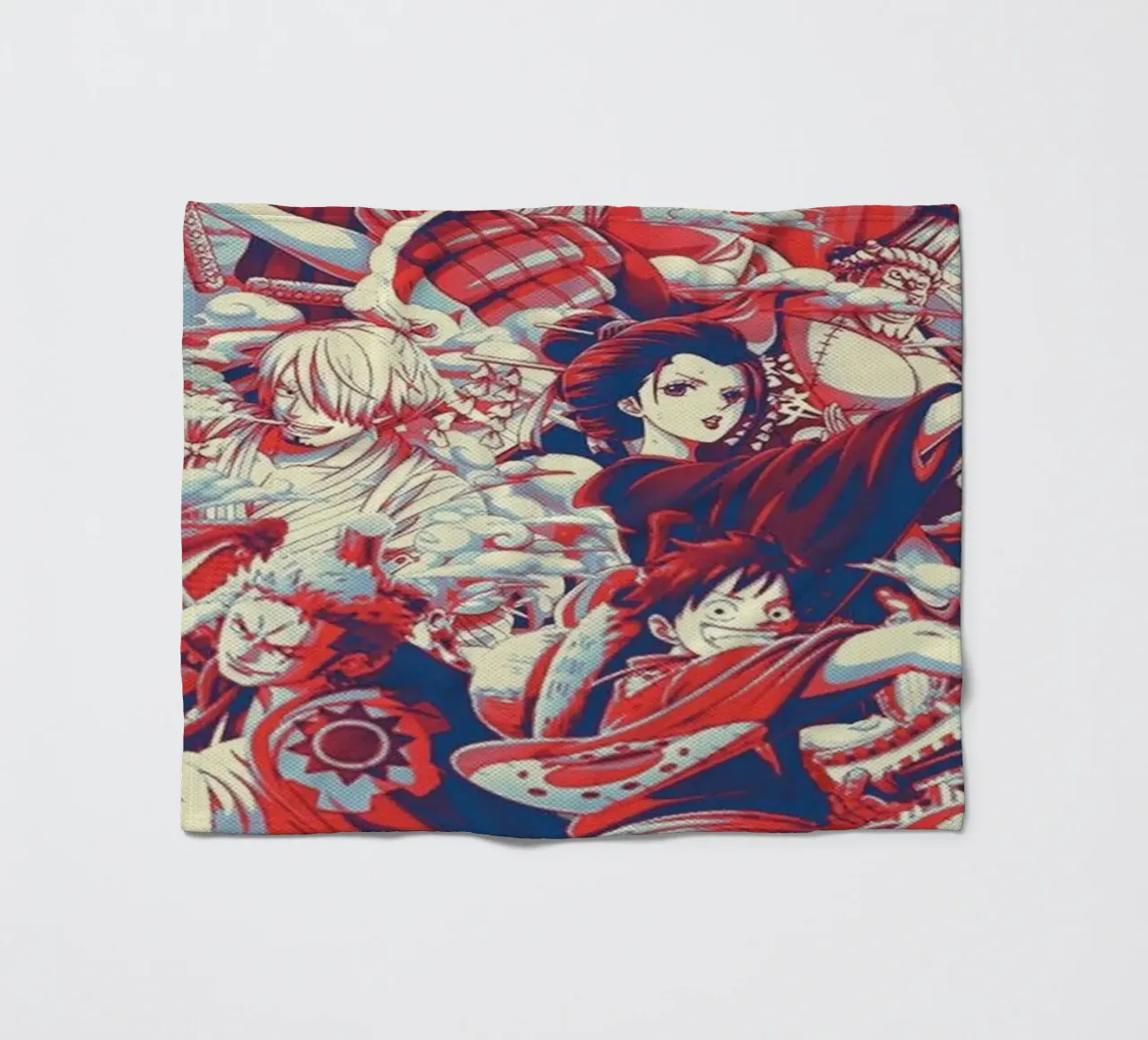 Luffy With crews fleece blanket by withandname