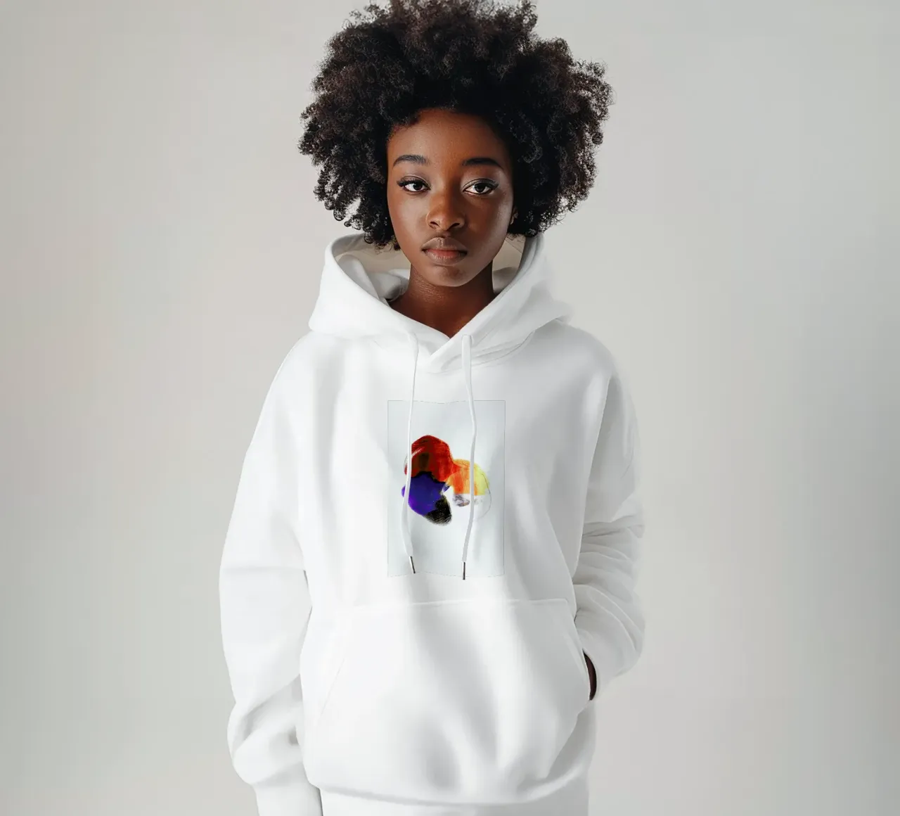 Abstract Flower felpa con cappuccio da Babett Schultze