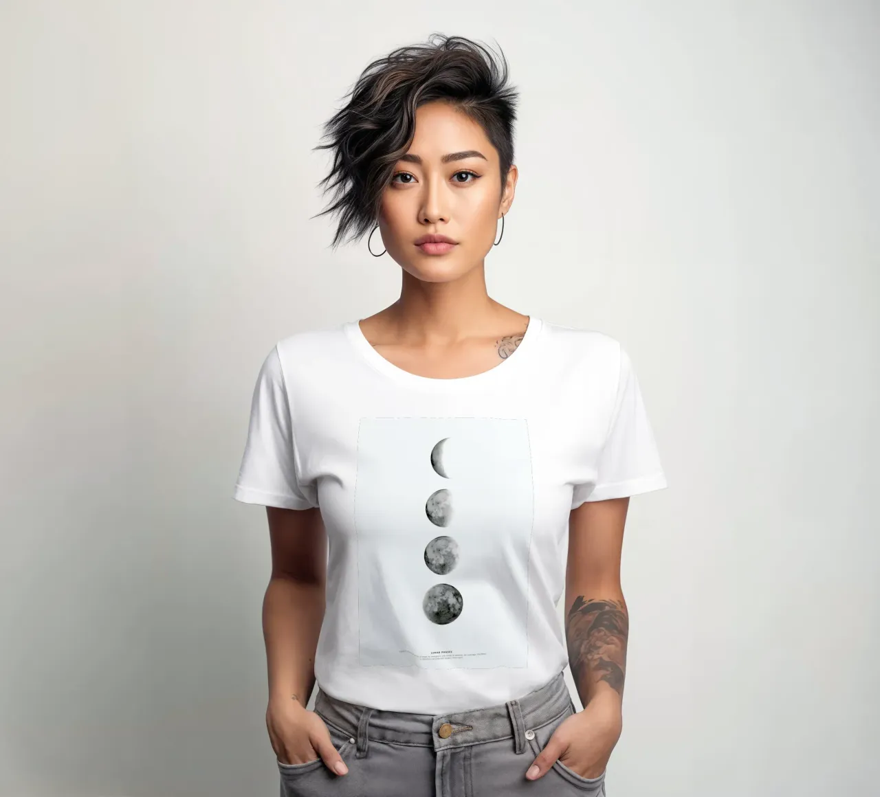 Phases of the Moon t-shirt da donna da daylight design studio