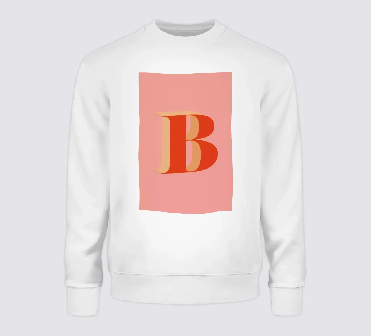 Red B sweatshirt by daylight design studio