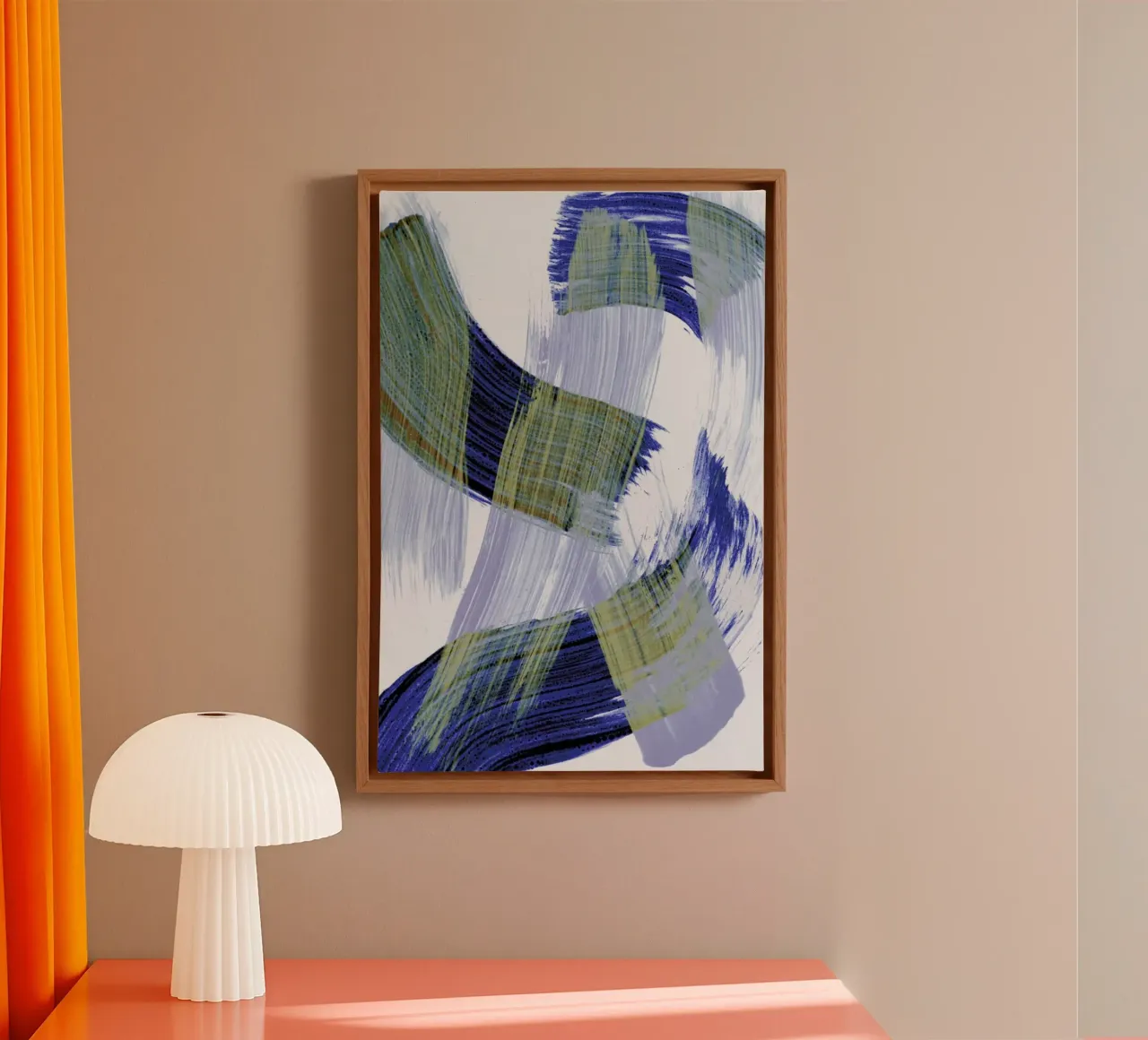 Abstract Brush Strokes 13 tela con Cornice a cassetta da Mareike Böhmer