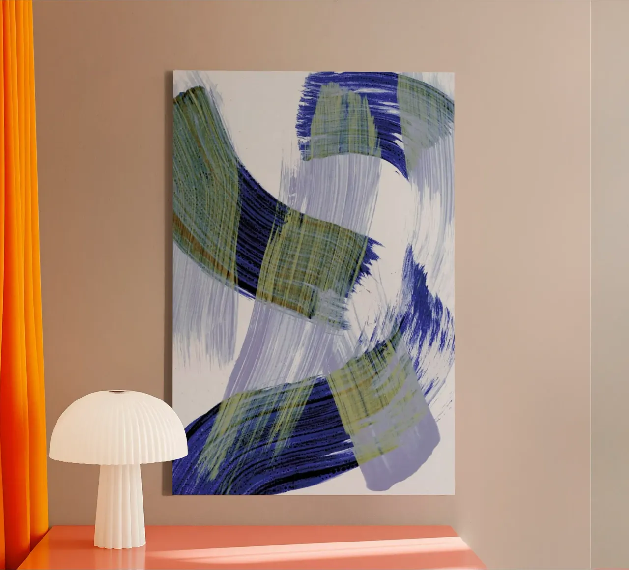 Abstract Brush Strokes 13 tela con Cornice a cassetta da Mareike Böhmer