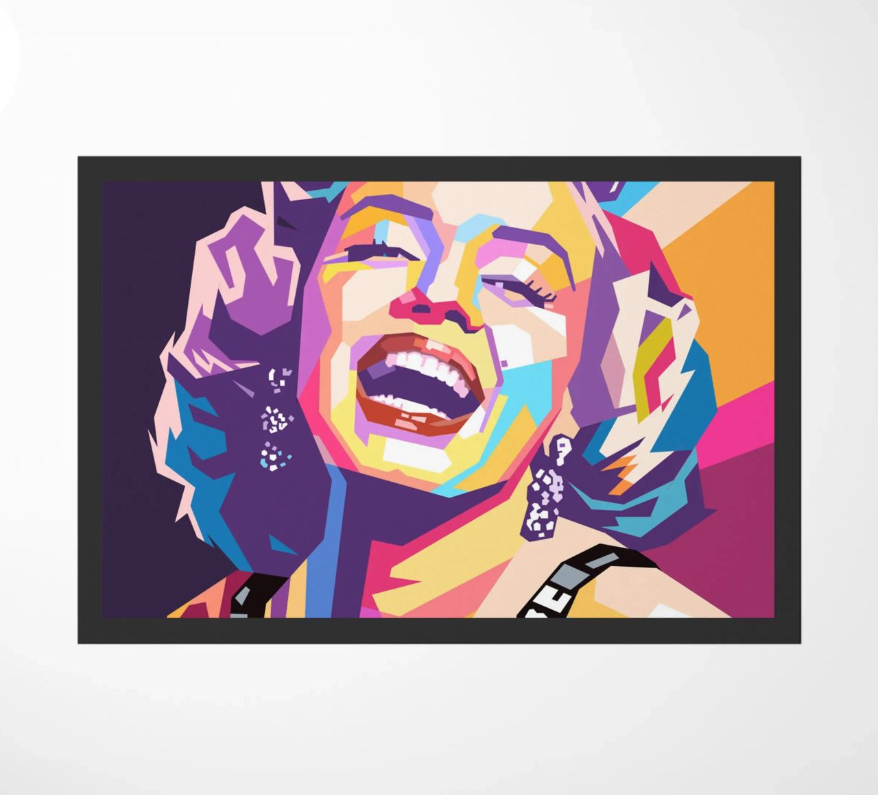 Marilyn Monroe, ritratto pop art colorato zerbino da Hantamrata