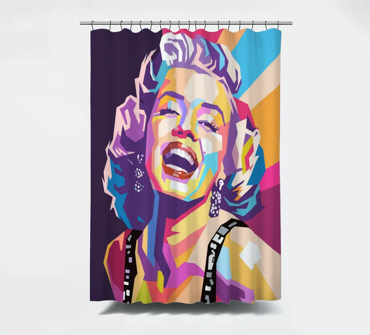 Marilyn Monroe portrait pop art coloré rideau de douche de Hantamrata