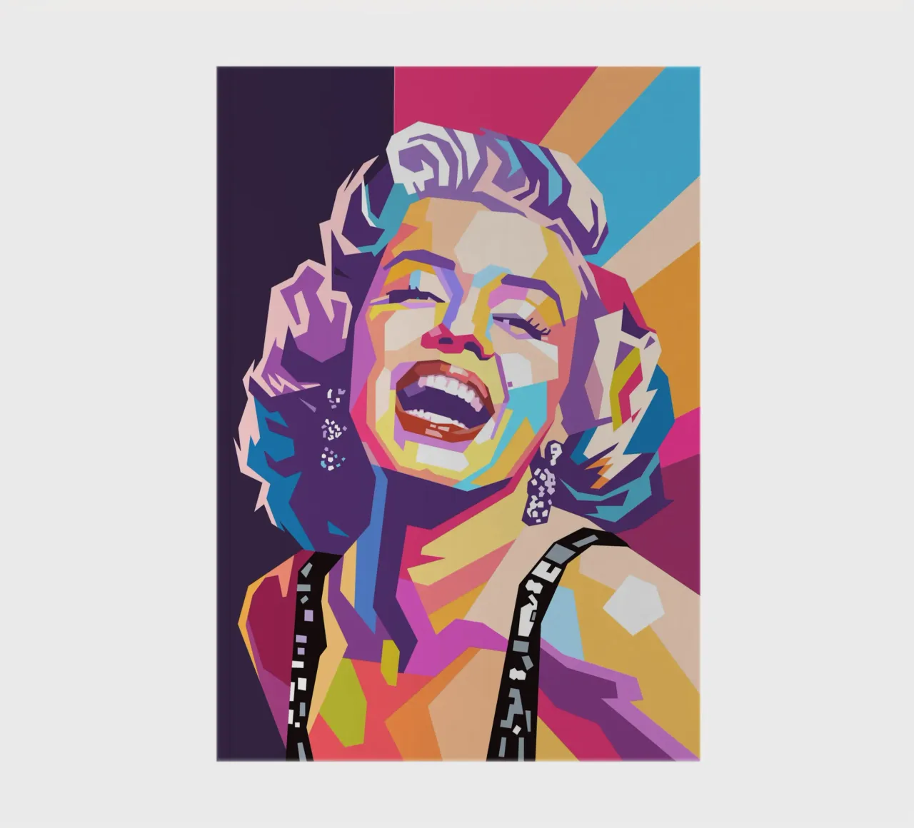 Marilyn Monroe colorful pop art portrait notebook by Hantamrata